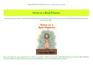 [PDF] DOWNLOAD READ Sweet as a Real Princess Book