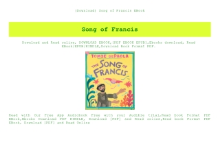 (Download) Song of Francis EBook