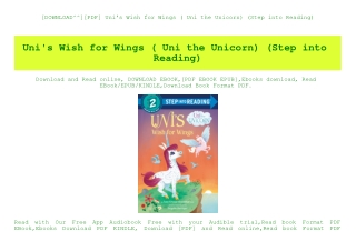[DOWNLOAD^^][PDF] Uni's Wish for Wings ( Uni the Unicorn) (Step into Reading) (DOWNLOAD E.B.O.O.K.^)
