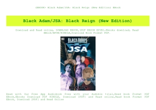 (EBOOK Black AdamJSA Black Reign (New Edition) EBook