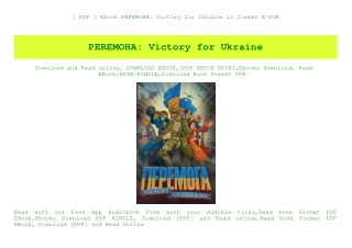 [ PDF ] Ebook PEREMOHA Victory for Ukraine in format E-PUB