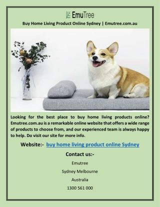 Buy Home Living Product Online Sydney | Emutree.com.au