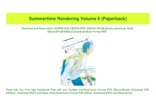 (READ-PDF!) Summertime Rendering Volume 6 (Paperback) (E.B.O.O.K. DOWNLOAD^