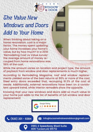door and window installation tucson | replace double pane window tucson