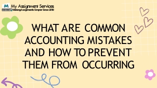 What Are Common Accounting Mistakes and How to Prevent them From  Occurring