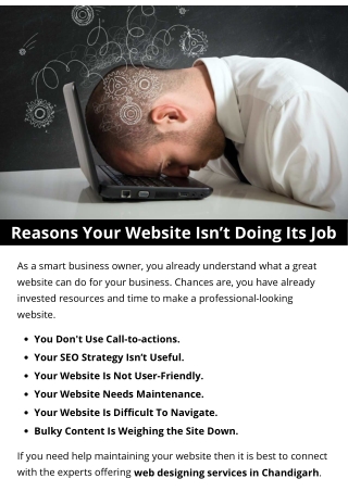 Reasons Your Website Isn’t Doing Its Job