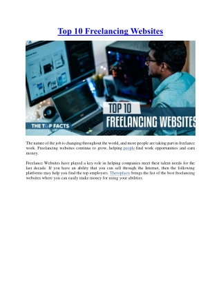 Top 10 Freelancing Websites