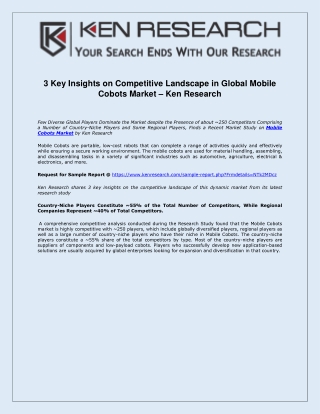 Mobile Cobots Market - Ken Research