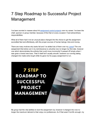 7 Step Roadmap to Successful Project Management