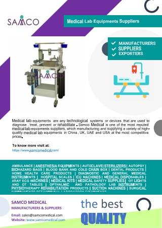 Medical Lab Equipments Suppliers