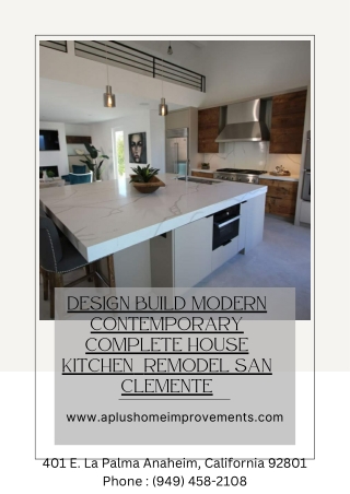 Design Build Modern Contemporary Complete House kitchen Remodel San Clemente