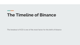 The Timeline of Binance