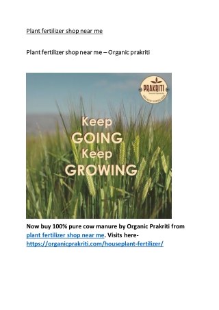 Plant fertilizer shop near me