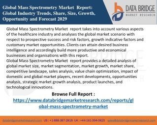 Global Mass Spectrometry Market is expected to reach USD 10.40 billion by 2029