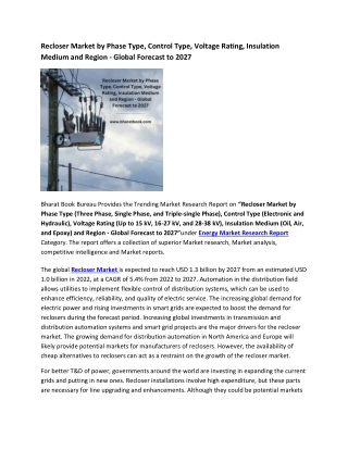 Global Recloser Market Research Report 2022-2027