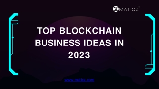 Top Blockchain Business ideas in 2023