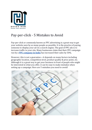 PPC Company in India | Devex Hub