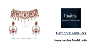 Luxury Jewellery Brands In India