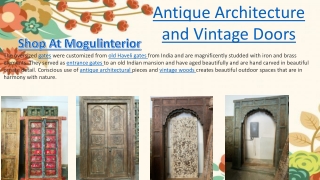 Antique Architecture and Vintage Doors