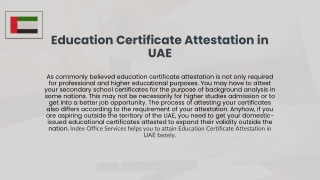 education certificate in UAE