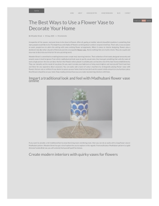 The Best Ways to Use a Flower Vase to Decorate Your Home
