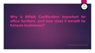 BIFMA Certification ppt