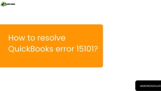 How to resolve QuickBooks error 15101?