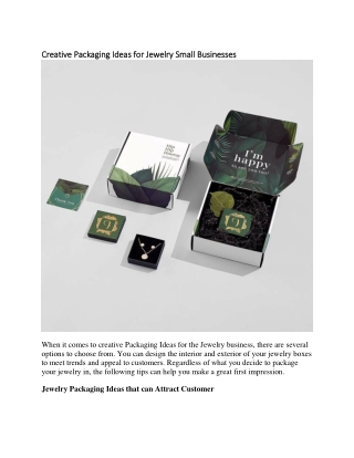 Creative Packaging Ideas for Jewelry Small Businesses
