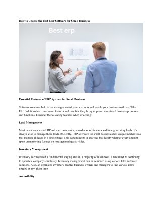 Best erp