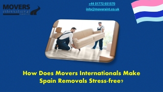 How Does Movers Internationals Make Spain Removals Stress-free
