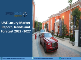 UAE Luxury Market Size PDF 2022-2027 Syndicated Analytics