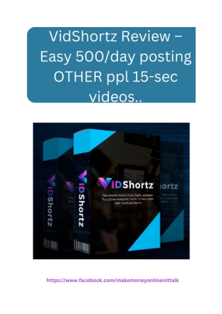 VidShortz Review – Easy 500day posting OTHER ppl 15-sec videos..