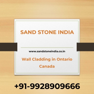 Wall Cladding in Ontario Canada - Sand Stone India