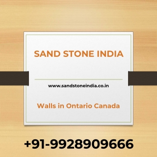 Walls in Ontario Canada - Sand Stone India