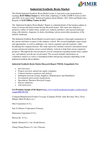 Industrial Synthetic Resin Market