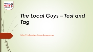 Test and Tag Adelaide | Thelocalguystestandtag.com.au