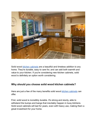 Solid Wood Kitchen Cabinet Malaysia