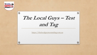 Test and Tag Brisbane | The Local Guys Test and Tag