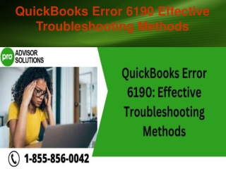 QuickBooks Error 6190 Effective Troubleshooting Methods