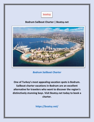 Bodrum Sailboat Charter | Boatsy.net