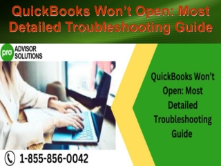 QuickBooks Won’t Open Most Detailed Troubleshooting Guide