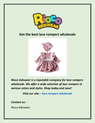 Get the best lace rompers wholesale