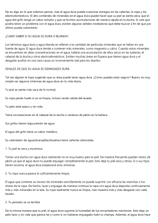 Señales de alerta de agua dura en su vivienda