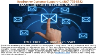 Roadrunner Customer  1(800) 775 5582 Service