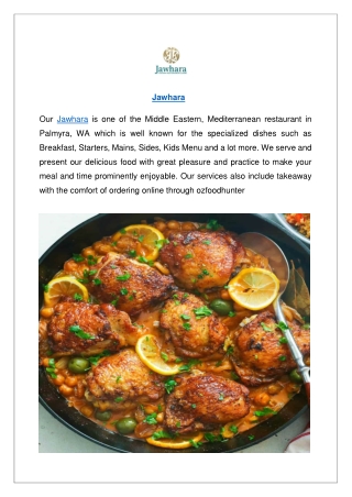 Up to 10% off order now - Jawhara Middle Eastern Menu