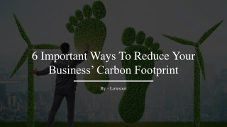 6 Important Ways To Reduce Your Business’ Carbon Footprint​