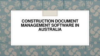 Construction Document Management Software in Australia