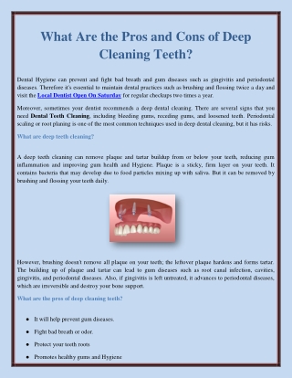 What Are the Pros and Cons of Deep Cleaning Teeth?