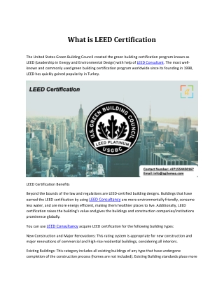What is LEED Certification