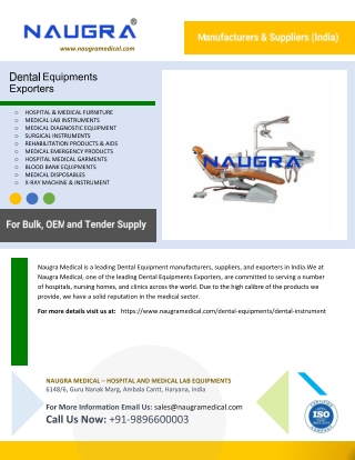 Dental Equipments Exporters